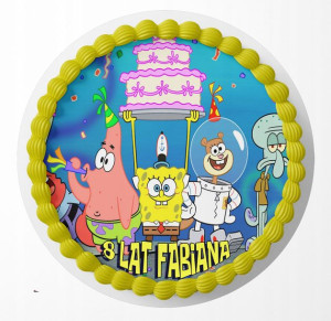 Opłatek Na Tort 28cm - Spongebob Wybór + Gratis