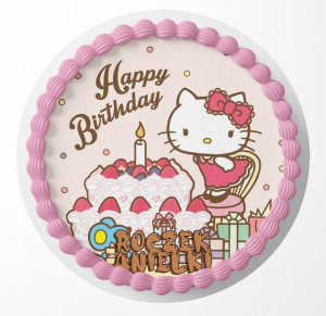 Opłatek Na Tort 30cm - Hello Kitty Wybór + Gratis