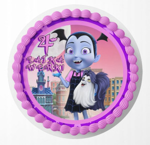Opłatek Na Tort 30cm - Vampirina Wzory + Gratis