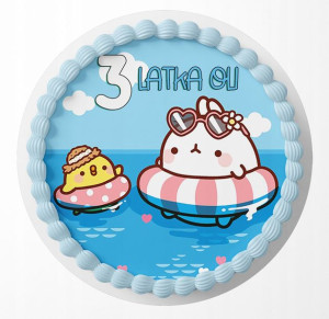 Opłatek Na Tort 30cm - Molang Duży Wybór + Gratis