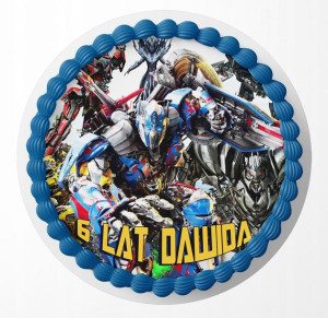 Opłatek Na Tort 30cm - Transformers Wzory + Gratis