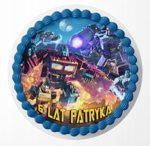 Opłatek Na Tort 30cm - Transformers Wzory + Gratis