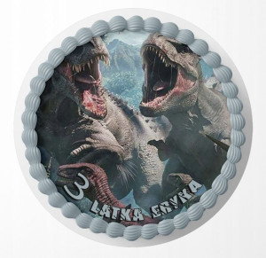 Opłatek Na Tort 30cm - Dinozaur Chłopiec + Gratis