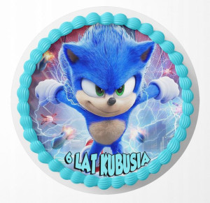 Opłatek Na Tort 30cm - Sonic Gra Wzory + Gratis