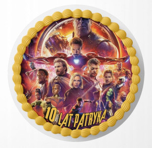 Opłatek Na Tort 30cm - Avengers Wybór + Gratis
