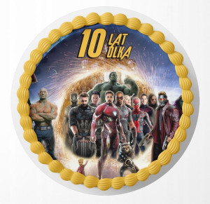 Opłatek Na Tort 30cm - Avengers Wybór + Gratis