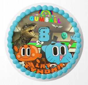 Opłatek Na Tort 29cm - Gumball Wybór + Gratis