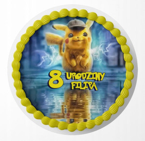 Opłatek Na Tort 29cm - Pokemon Pika-chu + Gratis