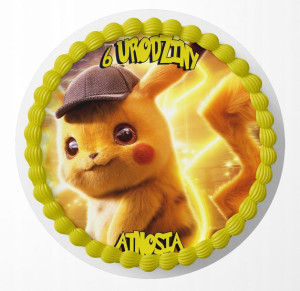 Opłatek Na Tort 29cm - Pokemon Pika-chu + Gratis