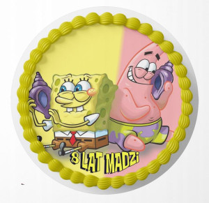 Opłatek Na Tort 29cm - Spongebob Wybór + Gratis