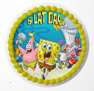 Opłatek Na Tort 29cm - Spongebob Wybór + Gratis