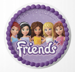 Opłatek Na Tort 17cm - Lego Friends Wybór + Gratis