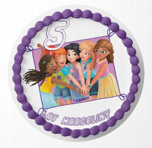 Opłatek Na Tort 17cm - Lego Friends Wybór + Gratis