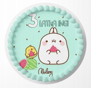 Opłatek Na Tort 17cm - Molang Duży Wybór + Gratis