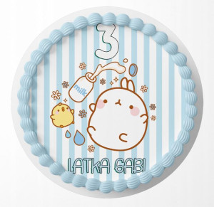 Opłatek Na Tort 17cm - Molang Duży Wybór + Gratis