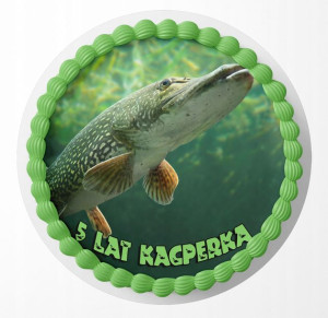 Opłatek Na Tort 17cm - Wędkarstwo Wybór + Gratis