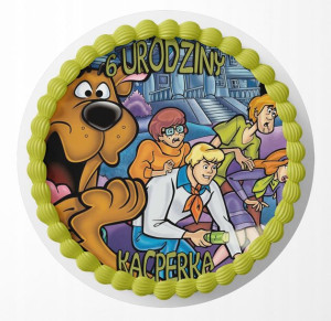 Opłatek Na Tort 17cm - Scooby Doo Wybór + Gratis