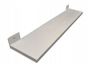 Półka drewno dąb loft industrialna biała 90cm