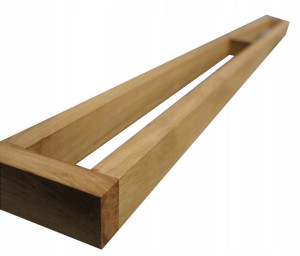 Półka wisząca łazienka ręczniki dąb drewno 120cm