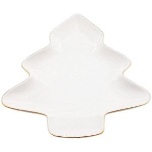 Talerzyk świąteczny choinka porcelanowy taca patera talerz święta 20x16,5cm