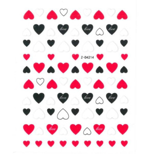 Naklejki do paznokci cienkie samoprzylepne Nail Art Sticker red Nr Z-D4214