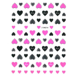 Naklejki do paznokci cienkie samoprzylepne Nail Art Sticker neon pink Nr Z-