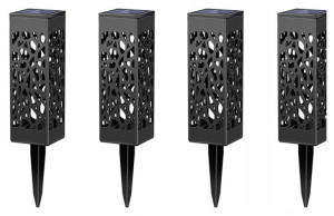 Lampki Solarne 4 Szt Słupki Ogrodowe Lampy Led