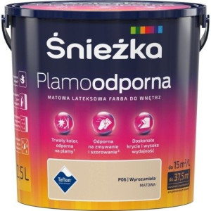 Farba Śnieżka Plamoodporna 2,5l Wyrozumiała P06