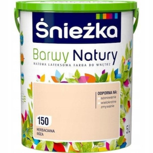 Farba ŚNIEŻKA Barwy Natury 5l HERBACIANA RÓŻA