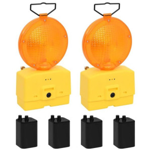 Lumarko Lampy sygnalizacyjne, 2 szt., z bateriami, 18x8x37 cm