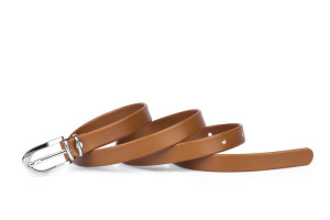 Pasek damski klasyczny cynamon mat 1,5 cm
