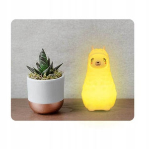 Lampka nocna silikonowa – lama, rozm. M, z pilotem