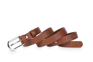 Pasek damski klasyczny cynamon mat 2 cm