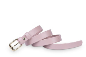 Pasek damski klasyczny pudrowy mat 2 cm