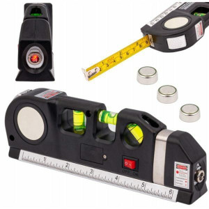 Poziomica laserowa z miarka 250cm laser  led