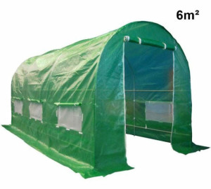 Tunel ogrodowy 2x3m 6m2 drzwi zielony