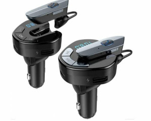 Transmiter bluetooth fm ład + słuchawka