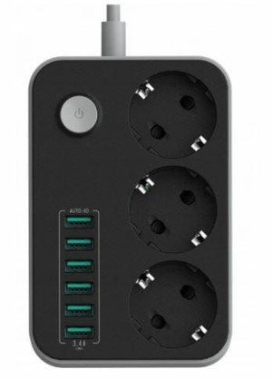 Listwa zasilajaca złodziejka 3 gn + 6Usb