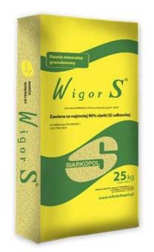 Wigor S 25kg siarka granulowana Nawóz siarkopol