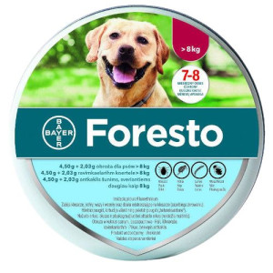 Foresto obroża na kleszcze i pchły dla psa od 8kg