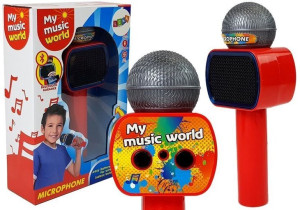 Mikrofon Dziecięcy Bezprzewodowy Karaoke Głośnik Bluetooth Czerwony