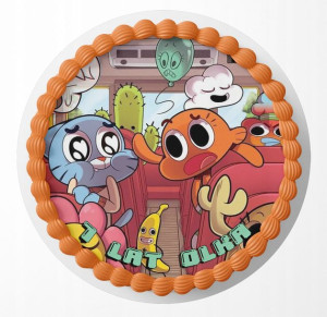 Opłatek Na Tort 18cm - Gumball Wybór + Gratis