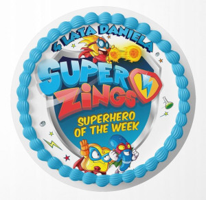 Opłatek Na Tort 18cm - Super Zings Wzory + Gratis