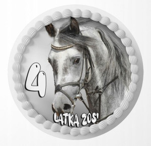 Opłatek Na Tort 18cm - Z Koniem Konie + Gratis