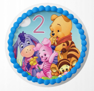 Opłatek Na Tort 19cm - Kubuś Puchatek + Gratis