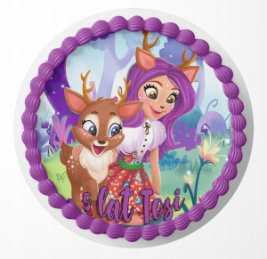 Opłatek Na Tort 20cm - Enchantimals Wybór + Gratis