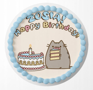Opłatek Na Tort 20cm - Pusheen Kot Wybór + Gratis