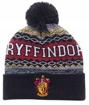 CZAPKA Harry Potter GRYFFINDOR SZARY 54 cm ZIMOWA