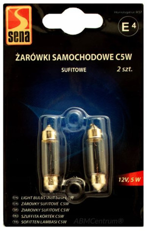 Żarówki C5w 12v 5w 2 Szt Rurkowe Sufitowe Wnętrze