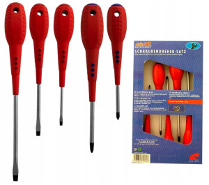 5x Śrubokręty Magnetyczne Śrubokręt Płaski Krzyżak